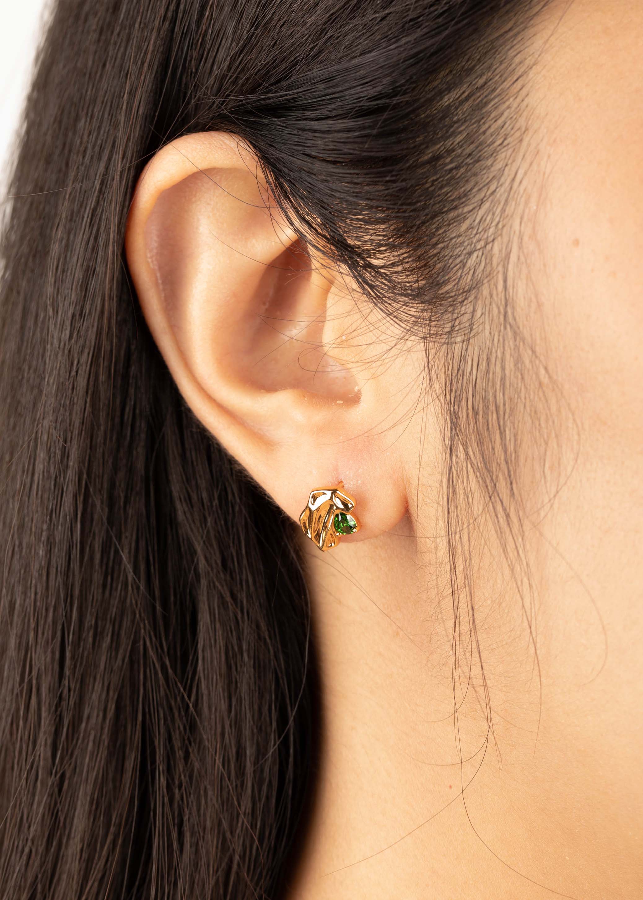 Green Leaf Earrings