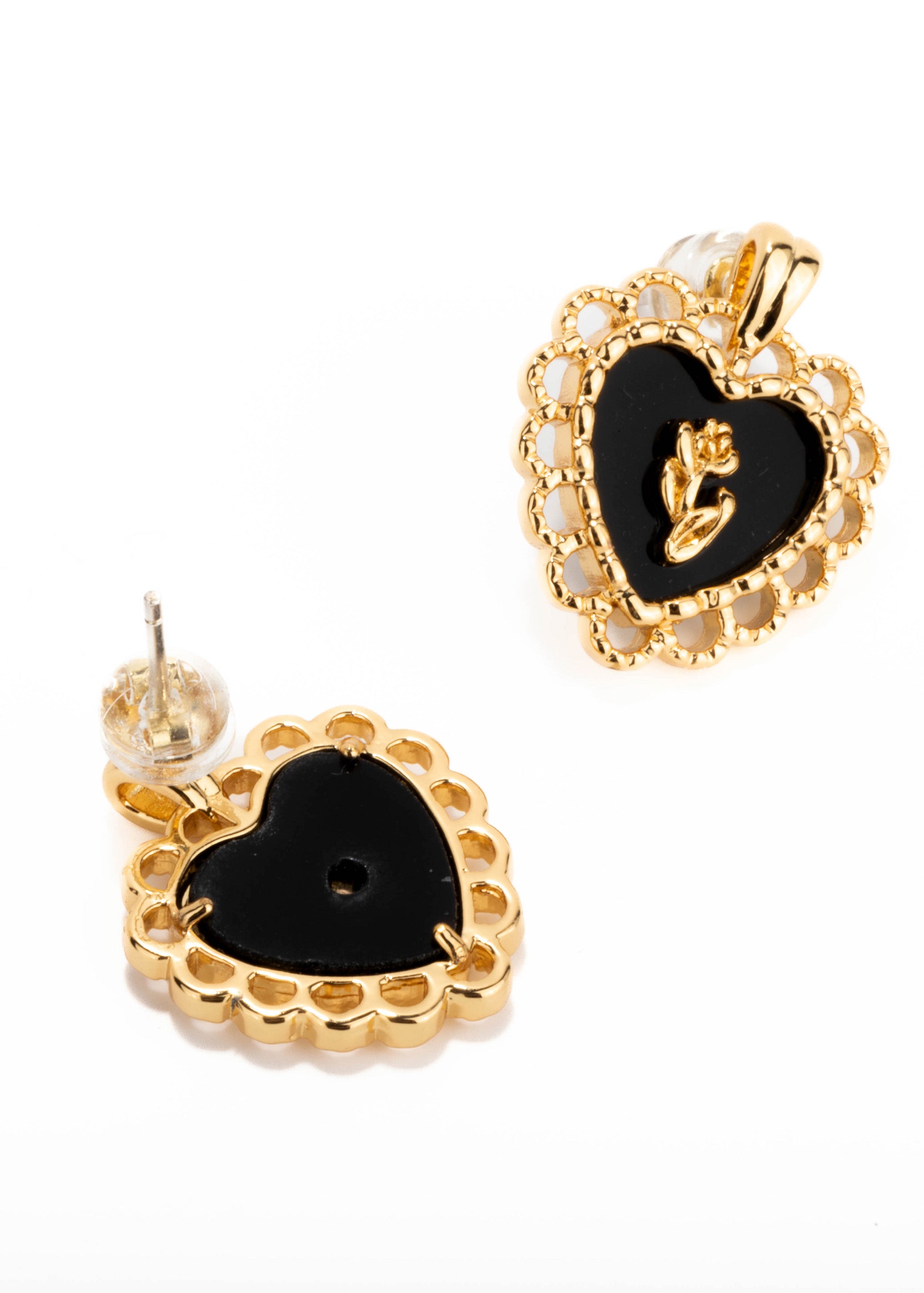 Midnight Heart Bloom Earrings