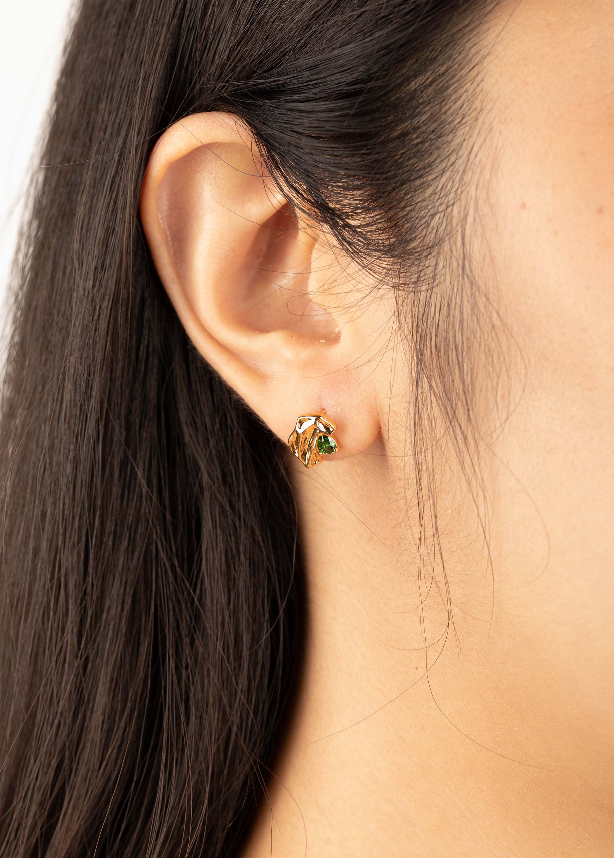 Green Leaf Earrings