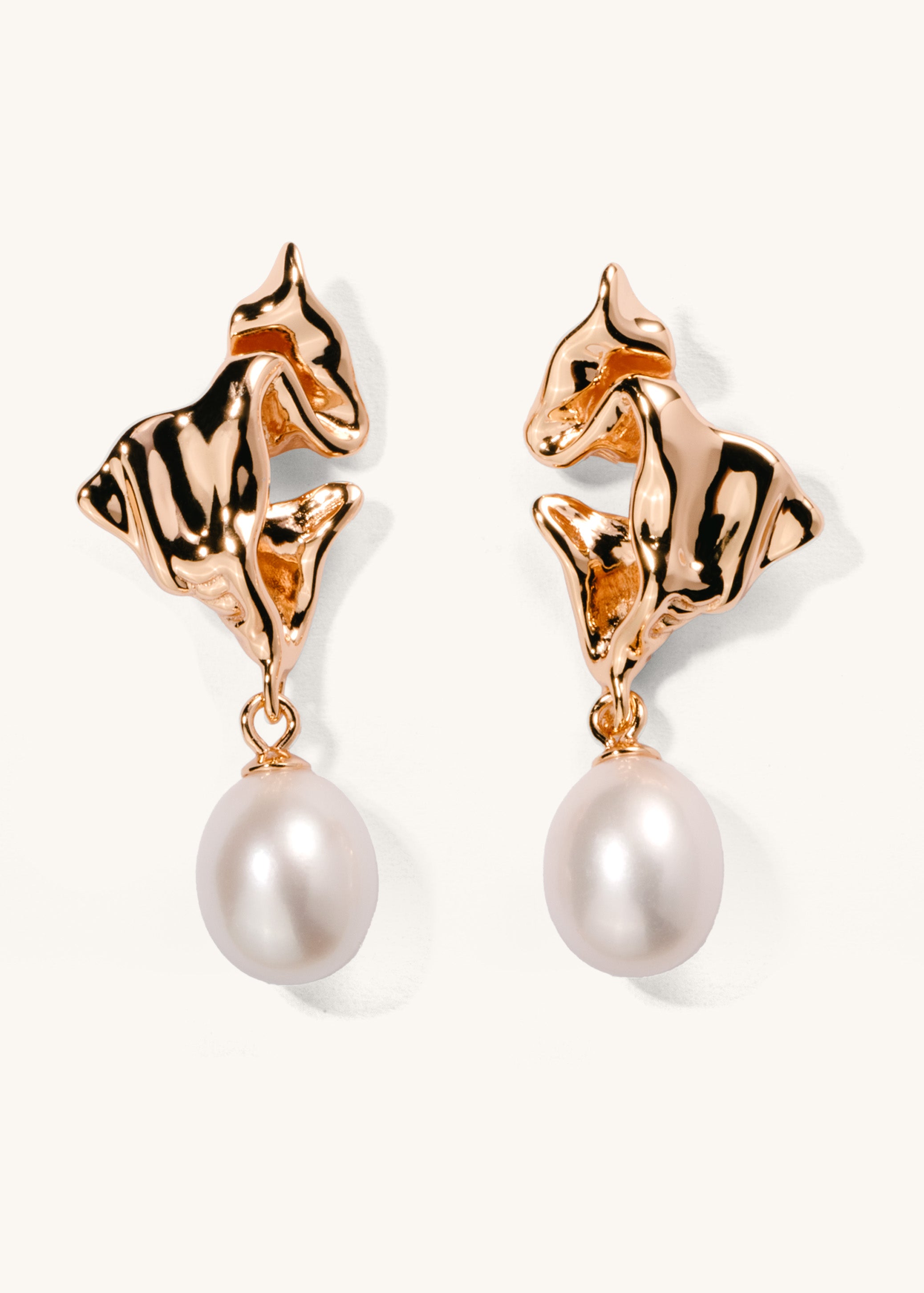 Pearl Cascade Leaflets Earrings