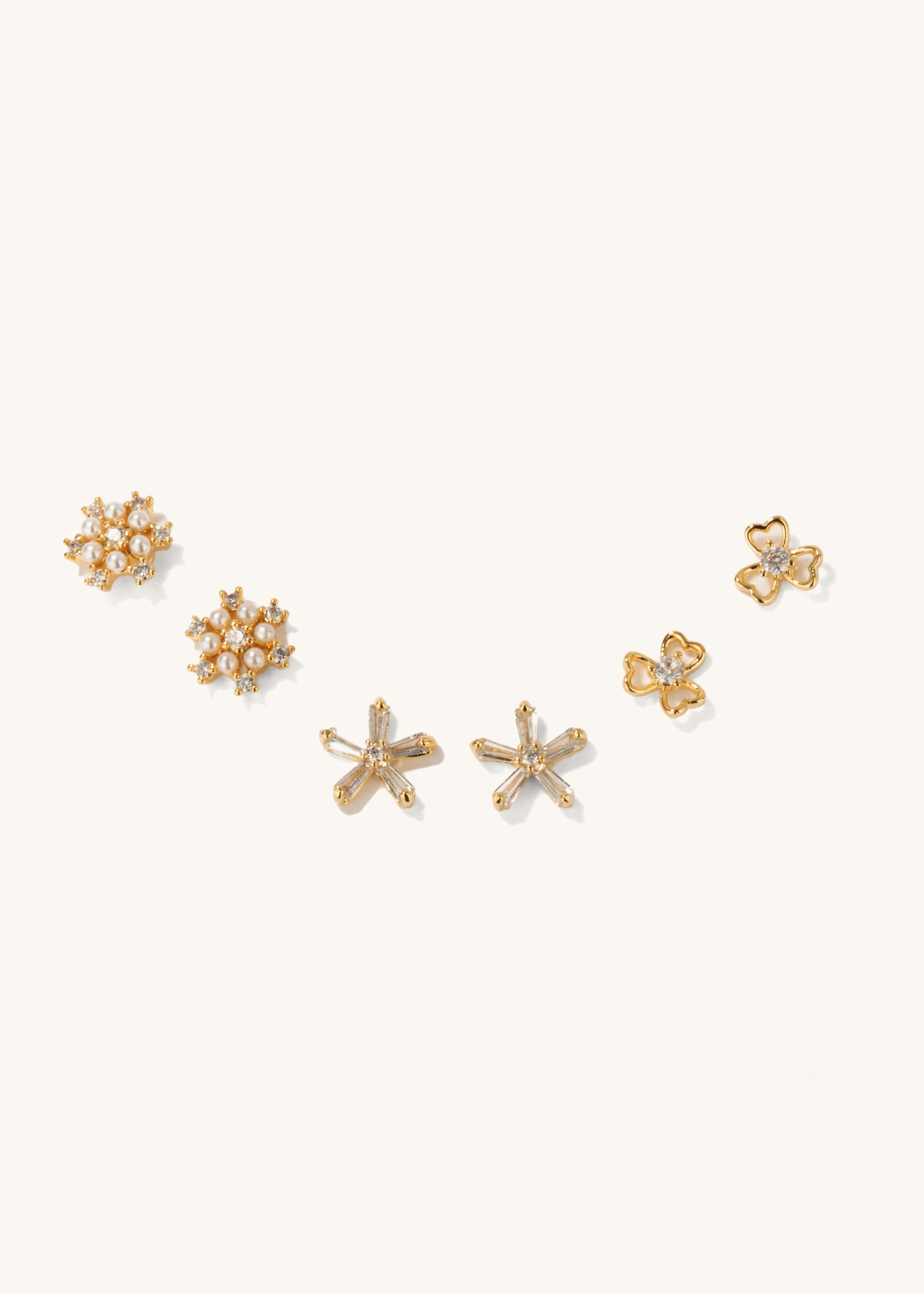 Golden Frosty Flakes Studs