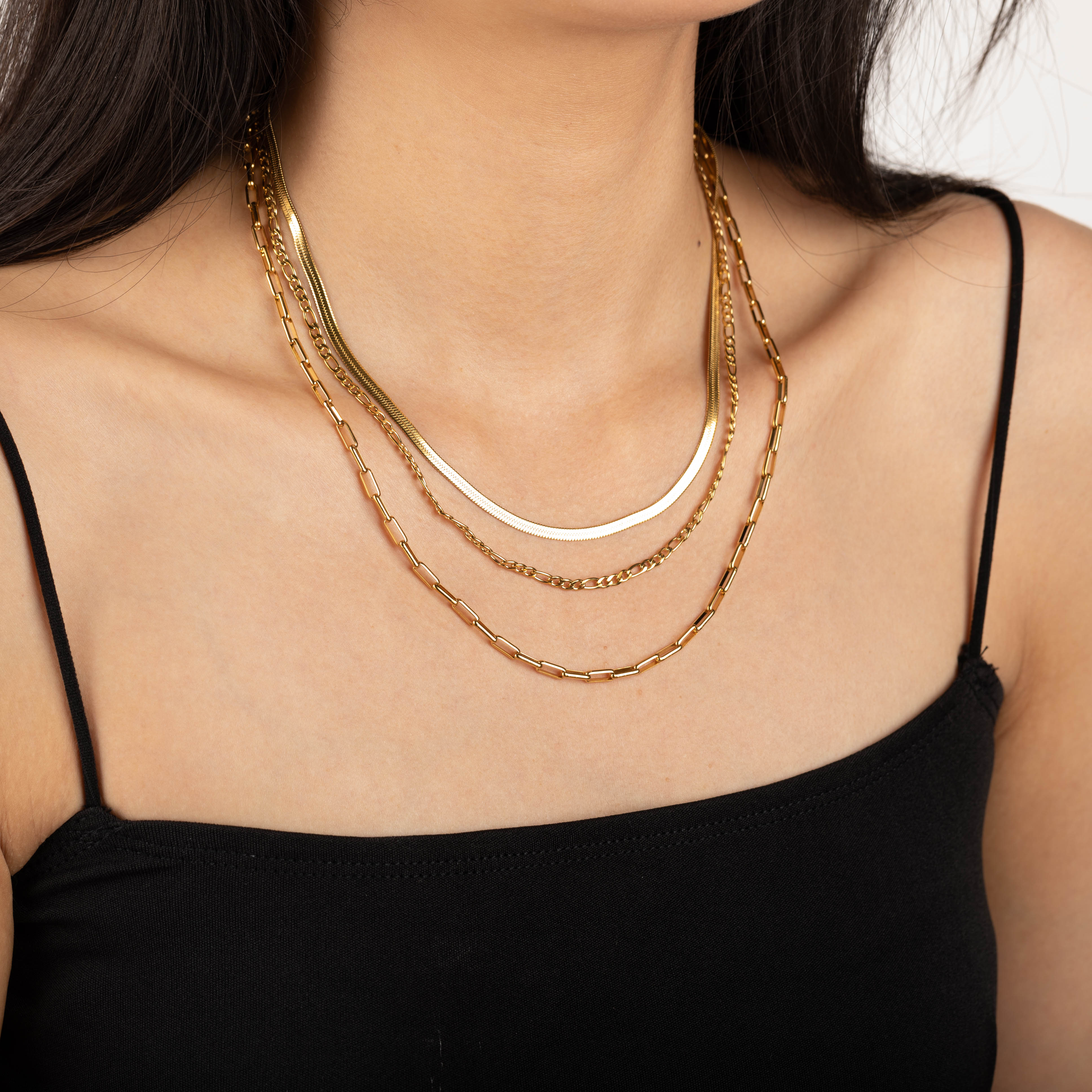 Triple chain online necklace