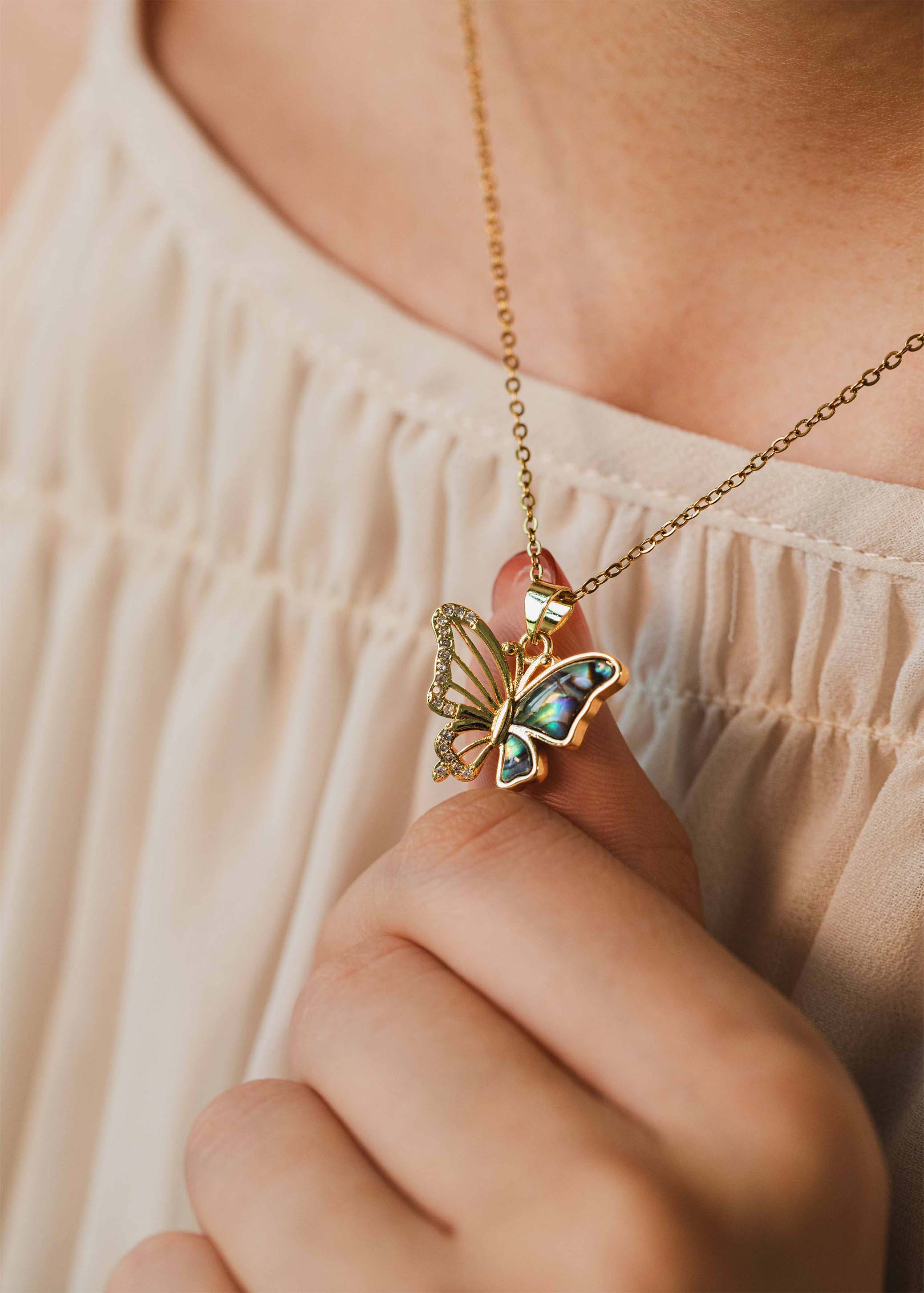 Aurora Butterfly Necklace