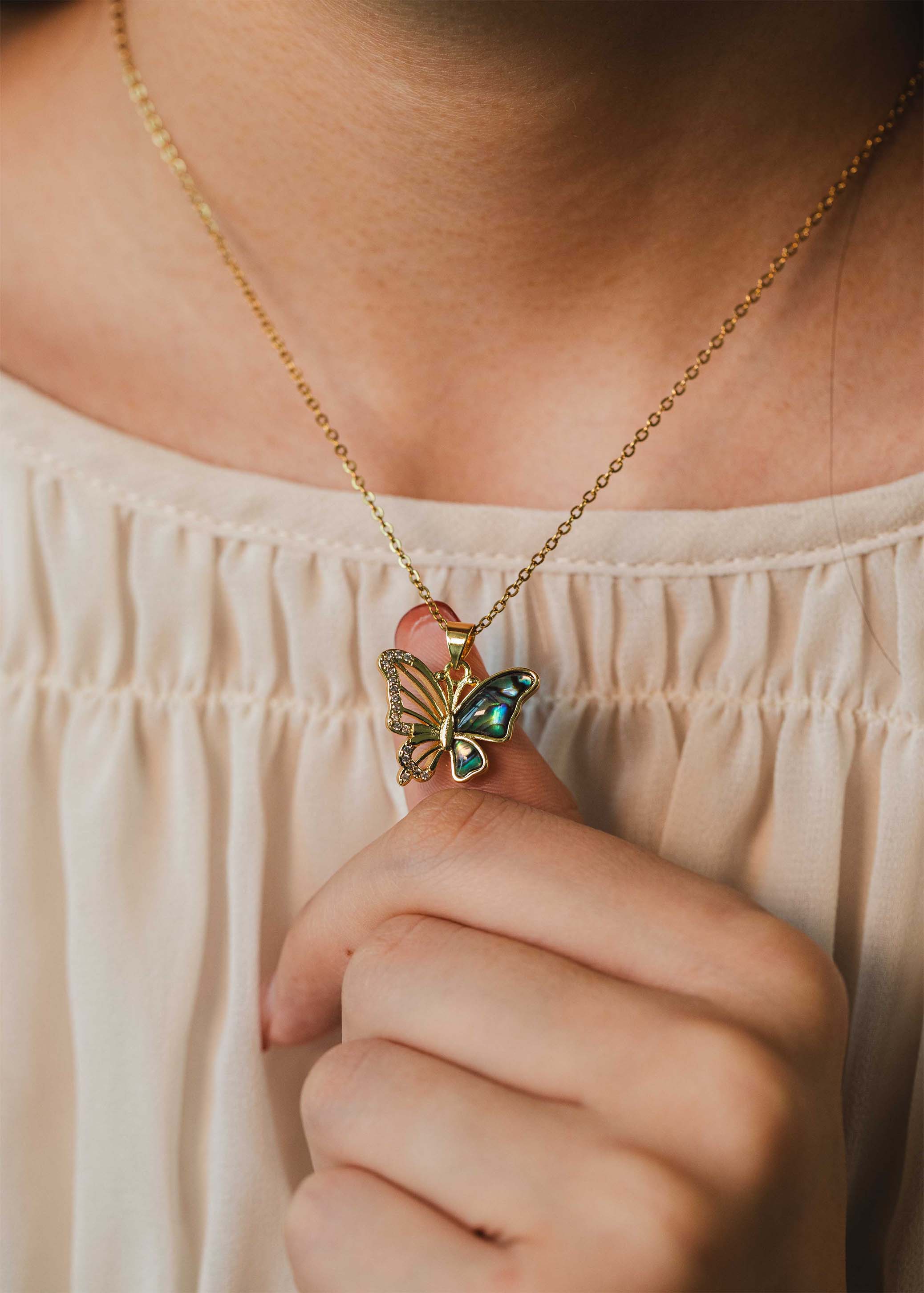 Aurora Butterfly Necklace