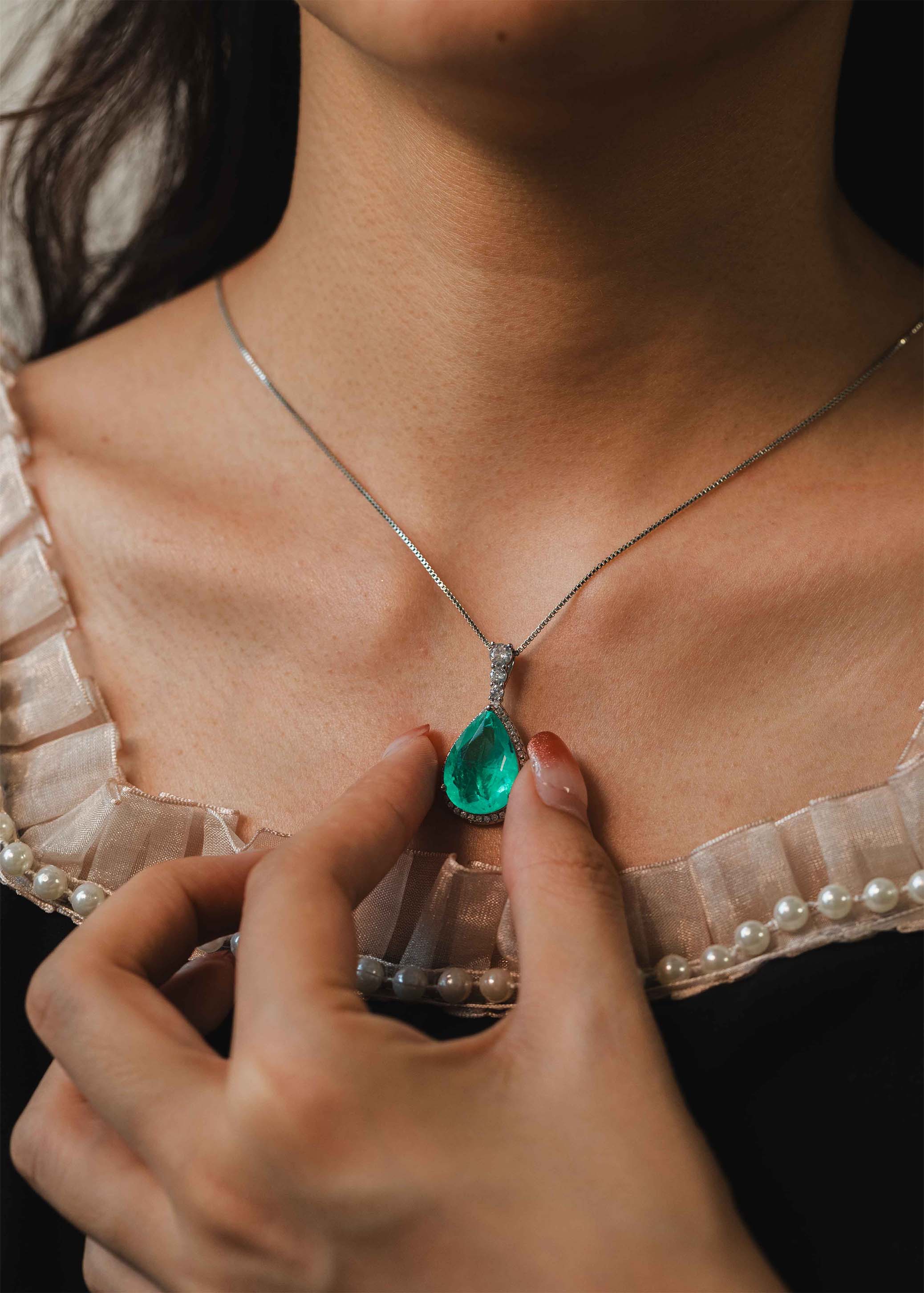 Serene Blue Drop Pendant