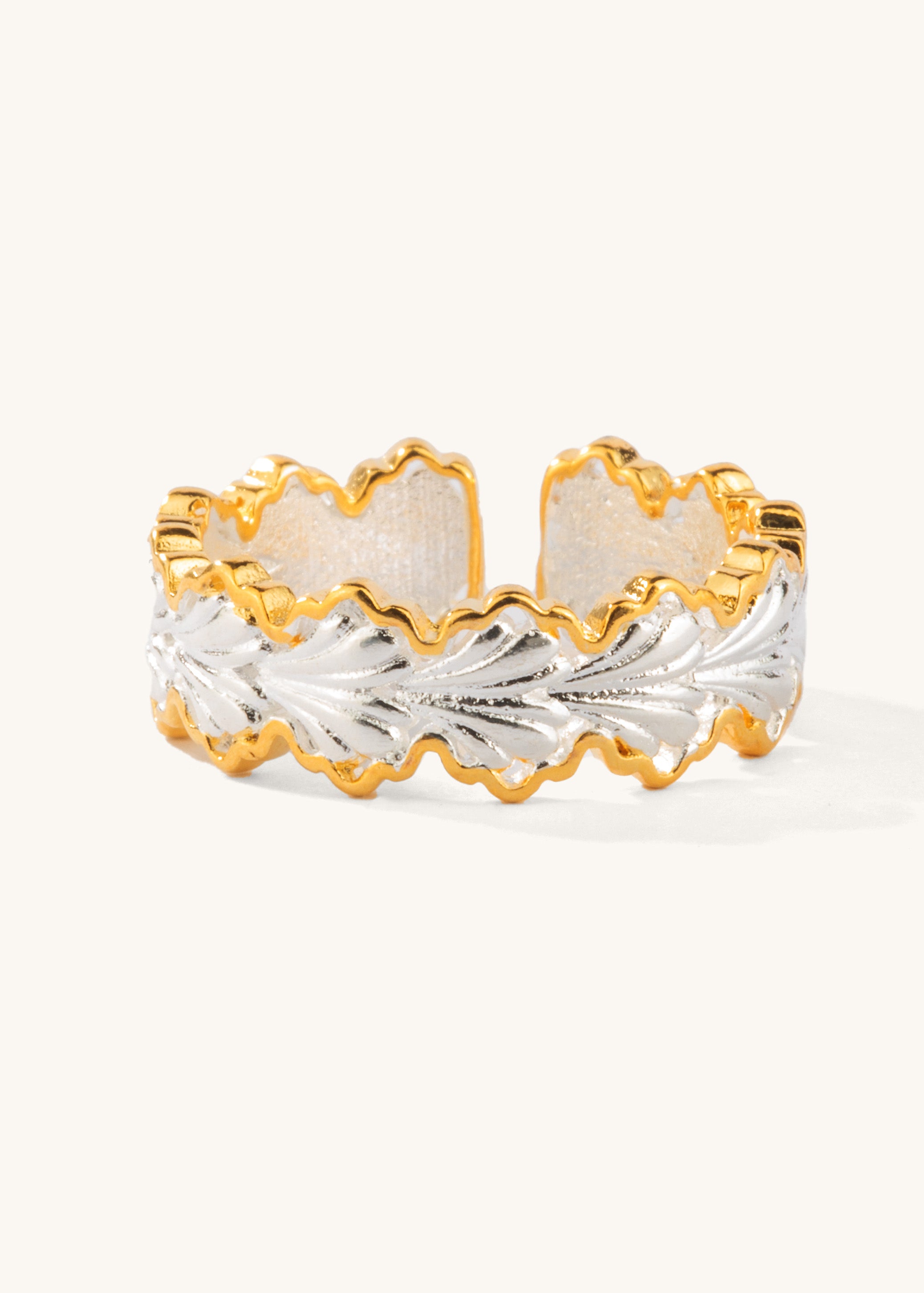 Golden White Shell Ring