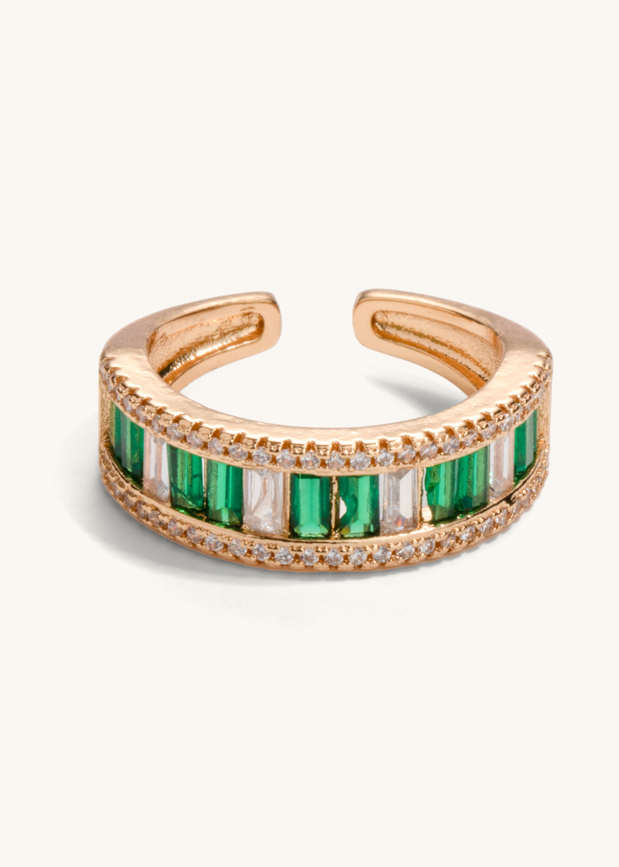 Emerald Cascade Ring