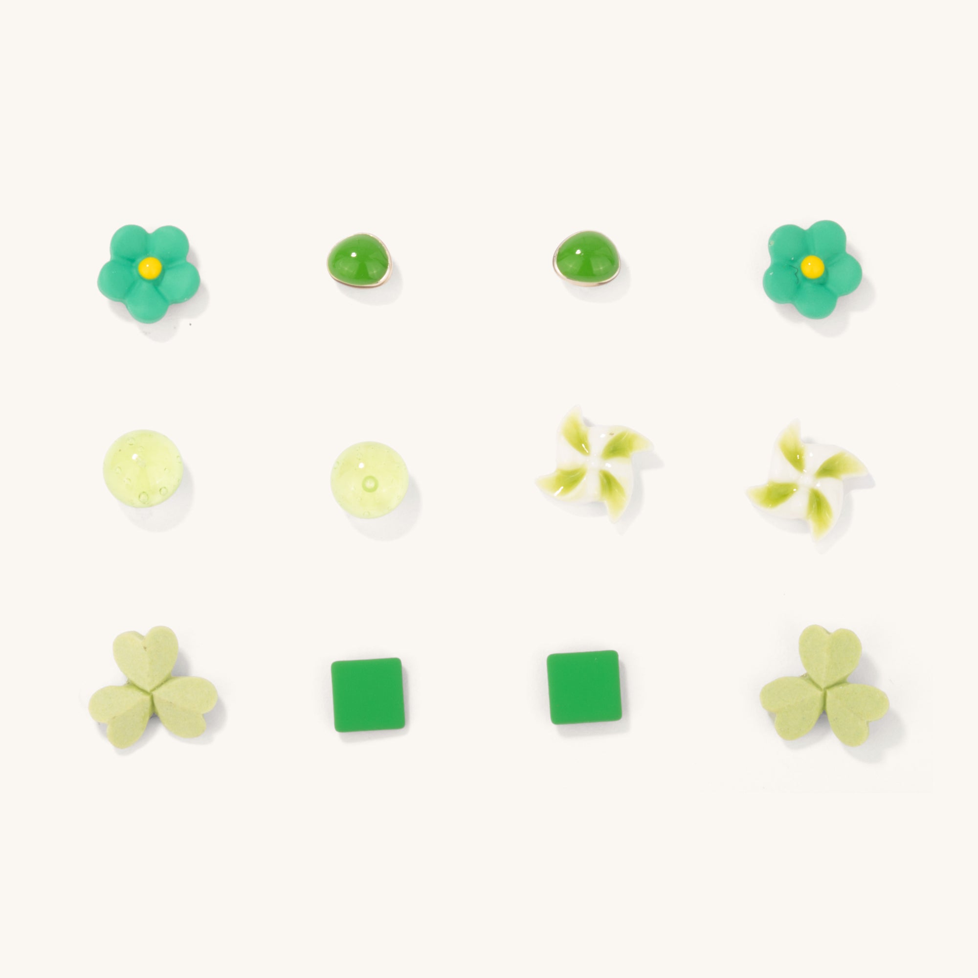 Natural Green Earrings Pack