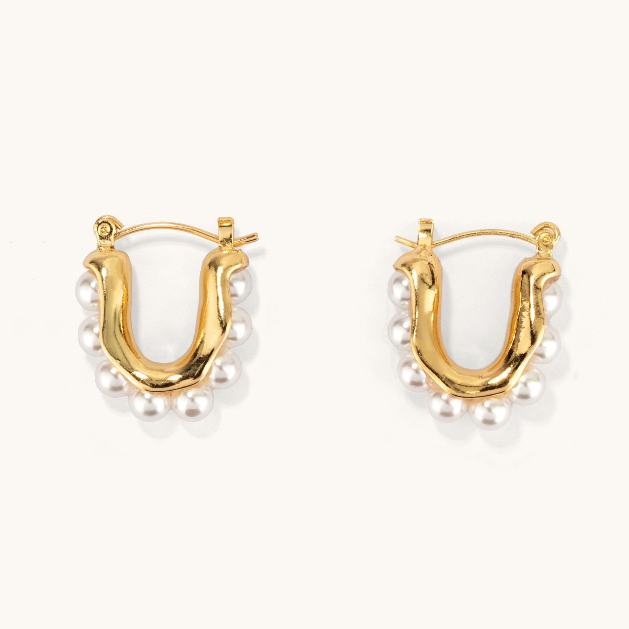 Golden Pearl River Earrings