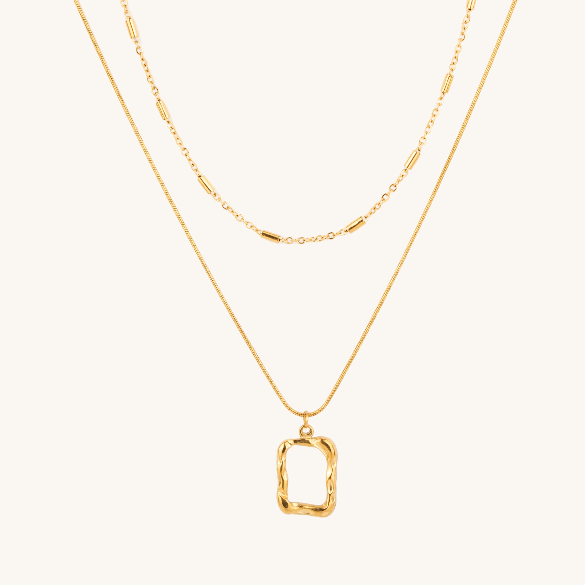 Dual Chain Golden Gate Necklace