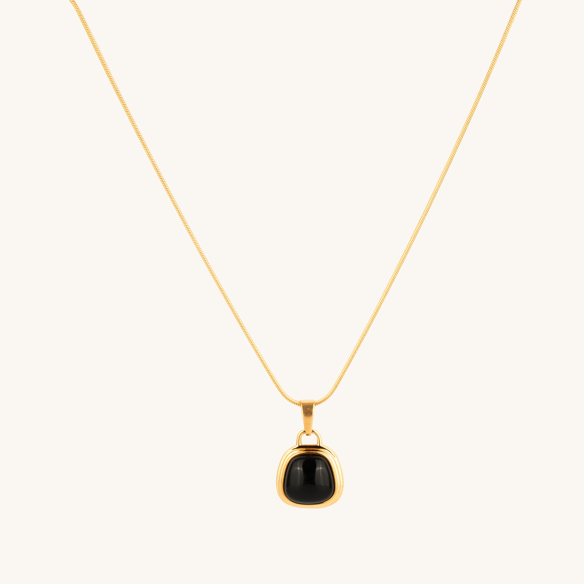 Sleek Black Shell Necklace